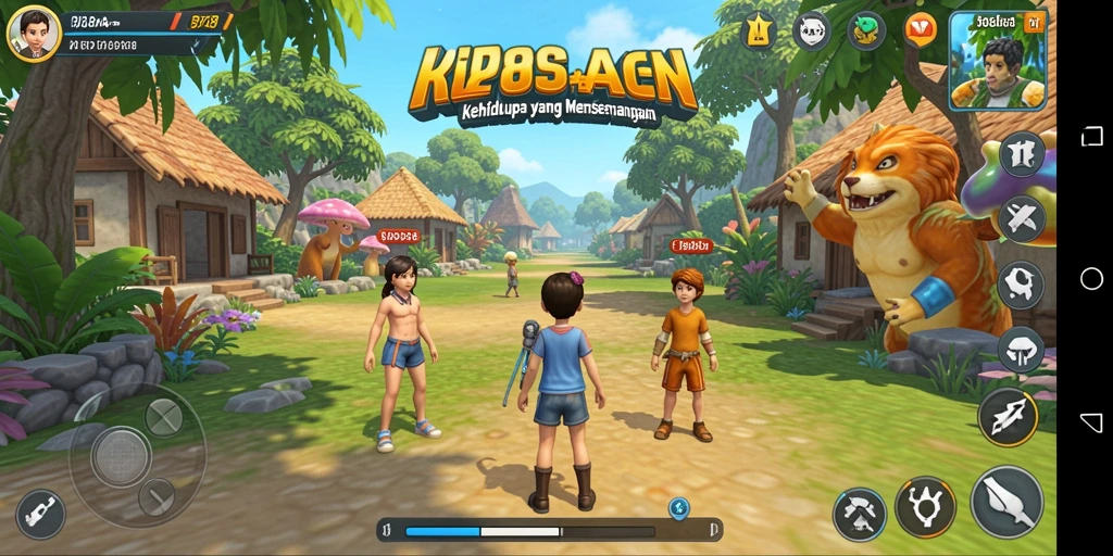 Screenshot gameplay 898A yang menampilkan aktivitas simulasi kehidupan.