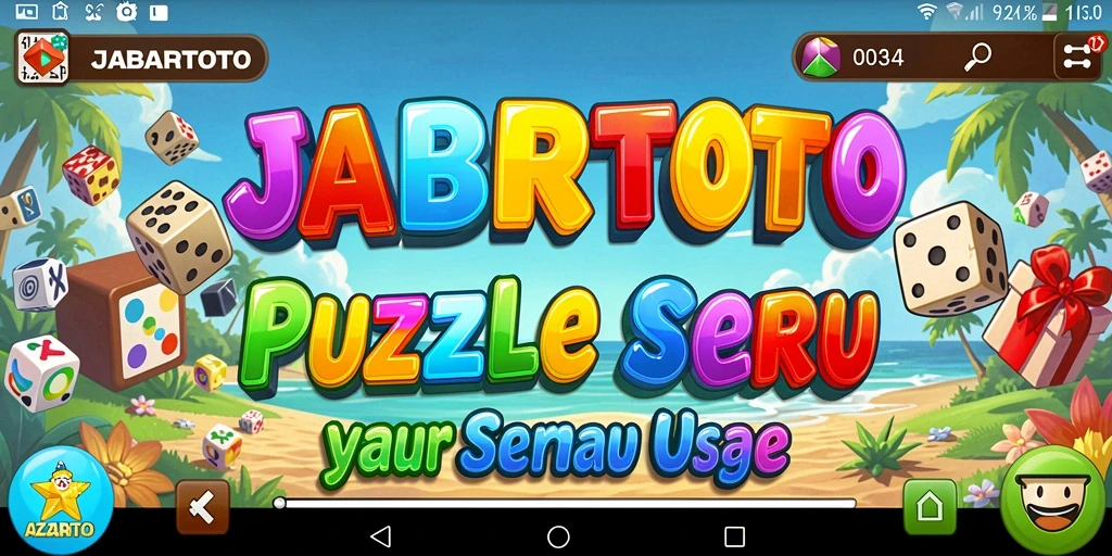 Screenshot gameplay JABARTOTO yang menampilkan tantangan puzzle.
