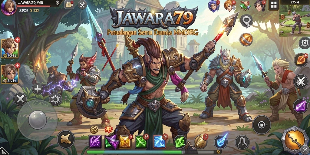 Tampilan gameplay seru di dunia fantasi JAWARA79 yang memukau.