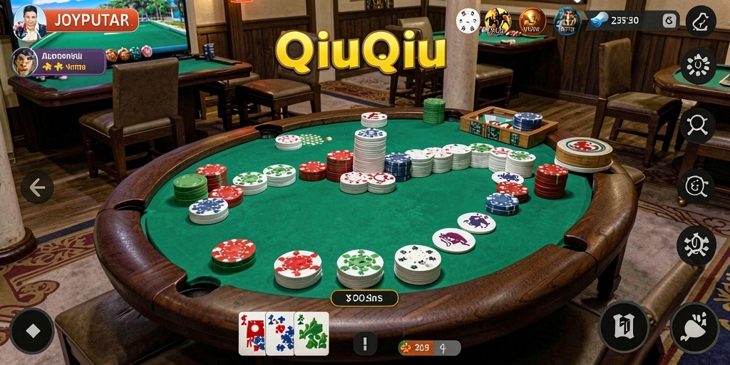 Tampilan gameplay QiuQiu yang menarik dan interaktif.
