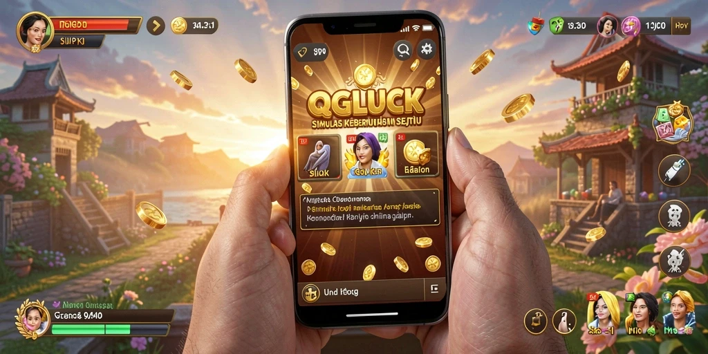 Gameplay menarik dari QGLUCK yang menyimulasikan keberuntungan.