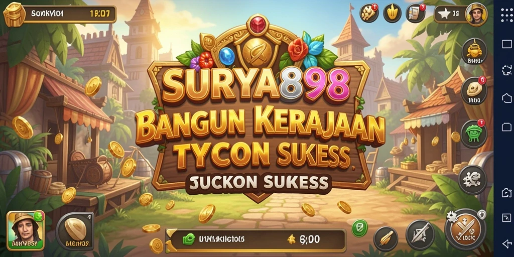 Tangkapan layar utama SURYA898 menampilkan gameplay Tycoon yang menantang.