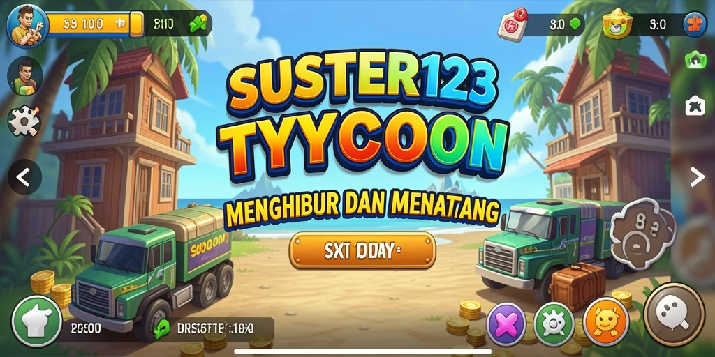 Tampilan gameplay SUSTER123 dengan elemen Tycoon yang menarik.