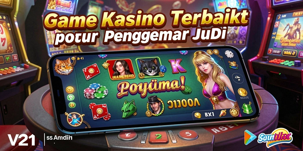 Screenshot V21 menampilkan gameplay Kasino yang seru dan interaktif.