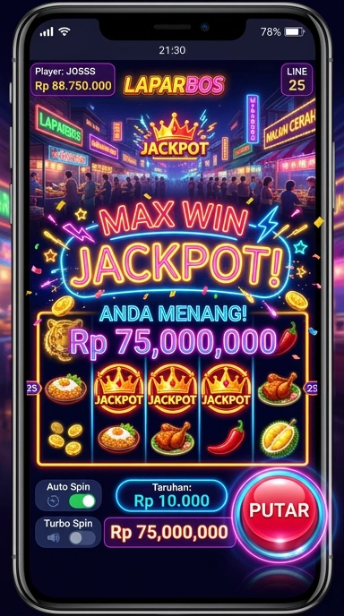 Layar utama aplikasi laparbos yang mudah dinavigasi.